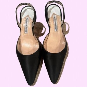 Manolo Blahnik Carolyne Kitten-Heel Halter Pumps